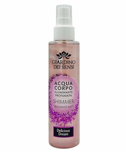 Giardino Dei Sensi Delicious Dream – Acqua Corpo Illuminante Shimmer Spray 150 ml, profumo fiorito con micro‑perle glitteranti, idrata e illumina la pelle (1)