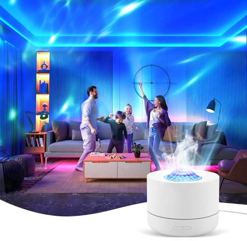 Luftbefeuchter mit Sternenprojektor - 7 Farben LED Nachtlicht & Aromadiffusor - 200ml Tank, 35dB Leise für Schlafzimmer Babyzimmer - USB Betrieben mit Automatischer Abschaltung
