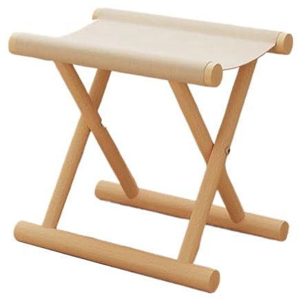 Generisch Klapphocker - 35x30x26cm Tragbarer Holz Stoff Hocker, Leicht Kompakt | Faltbarer Sitzhocker Für Outdoor Haushalt Garten Küche Wohnzimmer Badezimmer Freizeit Camping Abenteuer