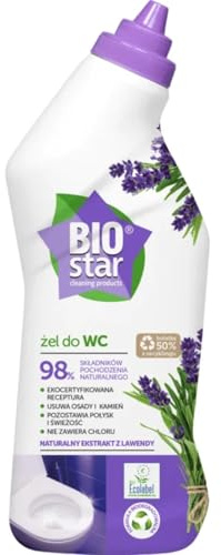 BIOSTAR Geschirrspültabs 50 Stück mit EU Ecolabel, Aktivsauerstoff und wasserlöslicher Folie. Entfernen Fett, Kaffee- und Teerückstände (WC-Gel 750 ml)
