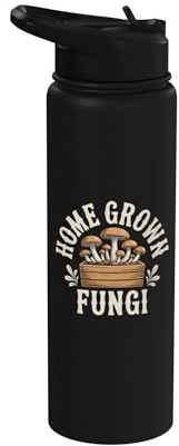 Home Grown Fungi Mushroom Growing Design Stainless Steel Insulated Water Bottle