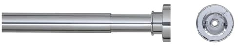 Sealskin Teleskop Duschvorhangstange 125-220 cm, Klemmstange aus Aluminium für Dusche und Badewanne, Farbe: Chrom-glänzend, Durchmesser: 28 mm, Montage ohne Bohren