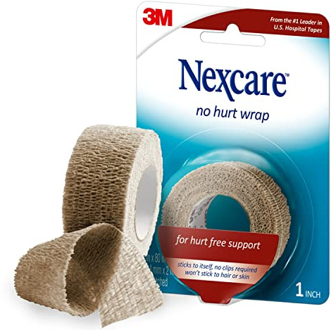 Nexcare No Hurt Wrap Tan 1 Inch X 2.2 Yard Stretched