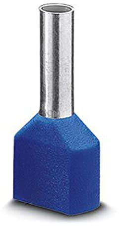 PHOENIX CONTACT AI-TWIN 2X 2.5-10 BU Aderendhülse, 10mm Hülsenlänge, Blau, 100 Stück