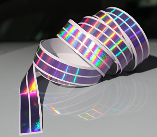 Chrom Hologramm Zierstreifen Folie Klebefolie Aufkleber Dekorstreifen KX007 (Hologramm Lila, 4Meter x 10mm)