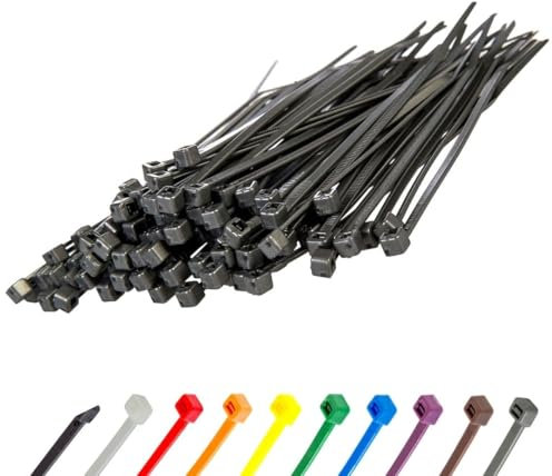 Gocableties - Fascette Plastica Grigie - 100 mm x 2,5 mm - 100 Pezzi - Piccole Fascette Colorate