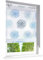 Raffrollo mit Kreis-Motiven Druck Design Rollos Voile Transparent Vorhang (BxH 120x140cm, Blau mit U-Haken)