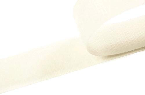 Klettband zum Nähen Creme (02), 4 Meter, 20mm breit Flausch & Haken