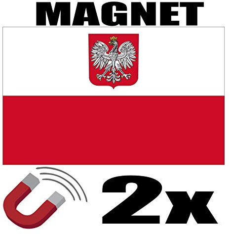 SAFIRMES 2 x Polen Flagge Magnet 6 x 3 cm Deko Polen Magnet Kühlschrank