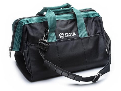 SATA ST95181 Werkzeugtasche 33x22x25 cm 13/330,2 mm, Wasserdicht mit Reißverschluss und verstellbarem Schultergurt