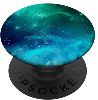 Space Universum Kosmos Weltall Sterne Türkis Blau Galaxie PopSockets mit austauschbarem PopGrip