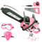 Toy Chainsaw Kids Power Construction Tool, Boys Play Set Educational Toys for 3+ Year Olds Pretend Play Outdoor Lawn Toy Chain Saw Set for Toddlers Pink