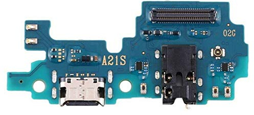 OnlyTech Ladebuchse kompatibel mit Samsung Galaxy A21S A217F – interner Ersatz mit USB-Stecker Typ C, Mikrofon, Antenne und Klinkenstecker