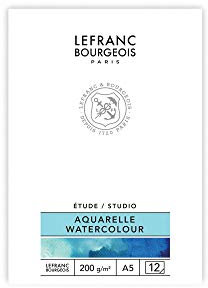 Lefranc Bourgeois Bloc papier aquarelle A5 Set de 12 Feuilles