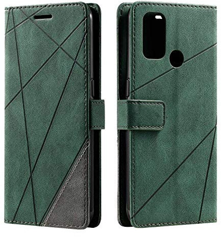 SONWO Coque pour Oppo A53s / Oppo A33 2020, Etui en Cuir PU Portefeuille Housse Fermeture Magnétique und Flip pour Oppo A53s / A33 2020, avec Fermeture Magnétique, Vert