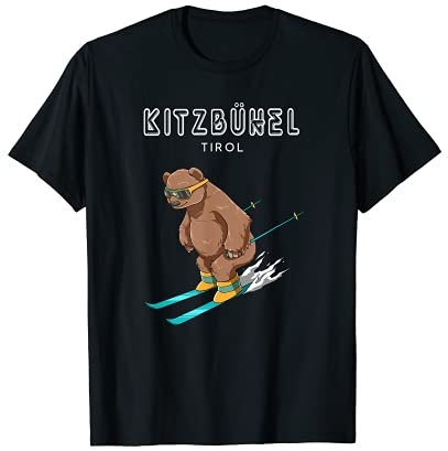 Kitzbühel Tirol Österreich Retro Ski Grizzly T-Shirt