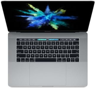 2017 Apple MacBook Pro Touch Bar with Intel 2.8 GHz Core i7 (15-Inch, 16GB RAM, 256GB SSD Storage, QWERTY US) - Space Gray (Reacondicinado)