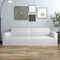 vidaXL Stretch Sofahusse 3-Sitzer Wiederverwendbar Sofabezug Sofa Abdeckung Überwürfe Universal Stretchhusse Sofaschoner Weiß Polyester-Jersey