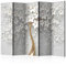decomonkey Paravent Raumteiler Innen Baum 225x172 cm 5 Teilig Einseitig Room Divider Wall Raumteiler Stehend Trennwand Sichtschutz Spanische Wand Sichtschutzwand Wohnzimmer Holz Blumen Abstrakt
