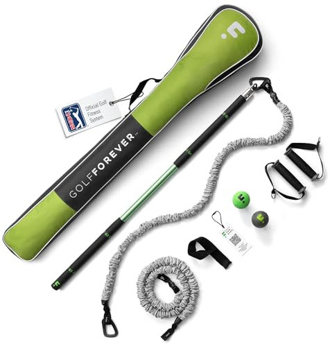 GolfForever Year-Round Golf Swing Trainer Aid & Kit Proven by Golfer Scottie Scheffler | Premium Golf Off-Season Training Equipment to Improve Golf Swing Posture | Includes 30Day Training Video Access