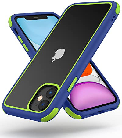 MobNano Cover Compatibile con iPhone 11, Silicone in TPU, Sottile Antiurto AntiGraffio, Protettiva Custodia Compatibile con iPhone 11 - Blu/Verde