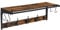 SEGENN Luxus Wandgarderobe, Garderobe mit 14 Absätzen, coat rack, Metall- und Holzregal für Flur Badezimmer, Wohnzimmer, Braun Schwarz