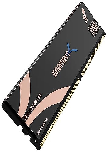 SABRENT Modulo di Memoria Rocket DDR5 U-DIMM 32GB 4800MHz per Computer Desktop e PC (SB-DR5U-32G)