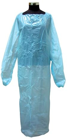 Disposable Isolation Gowns Blue 25 Pack X-Large. Surgical Waterproof Disposable Isolation Gowns with Long Sleeves, Back Ties. Unisex Full Body Protective Gown for Men & Women, 25 Count in Bulk