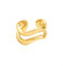Brandlinger ® Ear Cuff Silber 925 (1 Stück). Ohrklemme geschwungen. Schmuck Damen vergoldet mit 18 Karat (Silber und Gold) für Frauen und Mädchen. Durchmesser Ear Cuff 12mm.