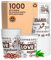 Eurocali 1000 Petits Gobelets en Papier 65ml Mini Gobelets Jetables Biodégradables Écologiques Design LoveWhiteCUP - Tasses en Carton Résistant à la Chaleur pour Café Italien