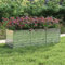 Chusui Garten-Hochbeet, Palettenrahmen, Hochteich, Gemüsebeet, Kräuterregal Balkon, Blumenbeet, Kräuterspirale, Tomatenbeet, Pflanzhochbeet, 240x80x77 cm Verzinkter Stahl Silbern