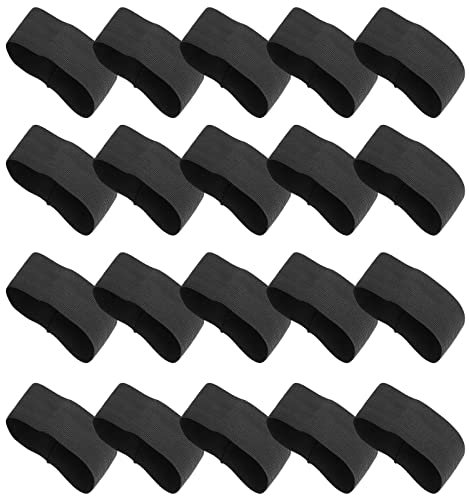 aghoer 20 Piezas Banda Elástica Negra para el Brazo, Brazos de Luto, para Eventos de Equipo como Fútbol y Memorial Funerario, Negro