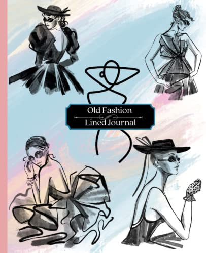 Line Journal: Old Fashion Note Book for Women | 110 Pages, 7.5 x 9.25