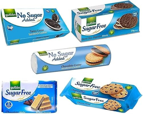 Gullon Sugar Free Biscuits Chocolate Mixed Selection Pack (5 Pack)