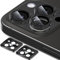 QUESPLE [3+3 Stück] Kameraschutz für iPhone 15 Pro/15 Pro Max und iPhone 14 Pro/14 Pro Max, 9H Panzer Schutz Glas Folie Individuelle Ringabdeckung aus Metall mit Aluminiumkante, Schwarz