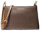 Michael Kors Trisha Medium Logo Crossbody Bag, Brown Signature