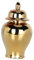 Baoblaze Keramikvase, Porzellan, Ingwerglas, Dekoration mit Deckel, Tempelglas, Tee-Vorratsglas für Lagertank, Büro, Hochzeiten, Arrangement, Gold