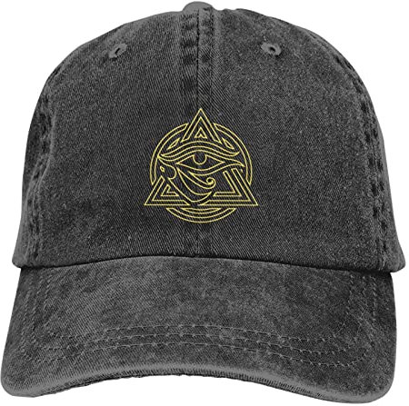 Oudrspo Alte ägyptische Ankh Gold Erwachsene Baseball Cap Unisex verstellbare Cowboyhut Männer Frauen Papa Hut