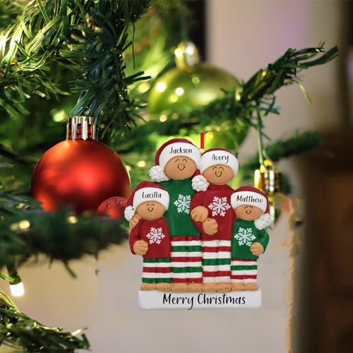 Kaululu Personalised Christmas Tree Decorations with Names Engaving Personalised Christmas Bauble for Home,Indoor,Fireplace 2023 Christmas Decoration Wooden Pendant
