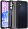 iVoler Hülle für Samsung Galaxy A15 4G / 5G mit 2 Stück Panzer Schutz Glas, Militärstandard Stoßfest Kameraschutz Handyhülle Matt Durchscheinende Rückseite Anti-Fingerabdruck Schutzhülle Case, Schwarz