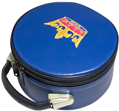 UK empire group limited Masonic Knights Of The York Cross Of Honour Crown Cap Case Blue with KYCH Emblem | Hat Bag