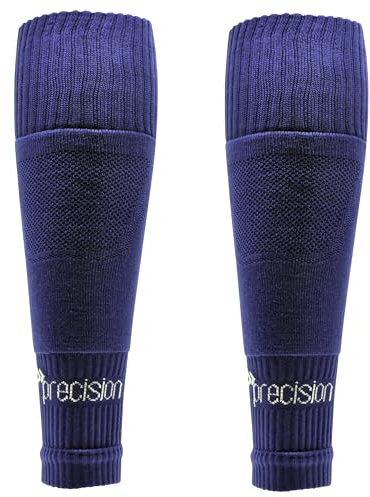 Precision Training Pro Adult’s Footless Sleeve Sport Socks, Stretch Fit, Compression Support for Football, Rugby and Hockey, Navy Blue