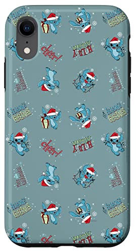 iPhone XR Disney Lilo & Stitch Holiday Patterns Case