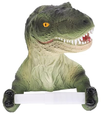 DECHOUS Porte-Papier Toilette Dinosaure Distributeur de Papier Toilette Support Mural Papier Toilette Porte-Serviettes en Papier décor Accessoire de Salle de Bain Ménage Tissu