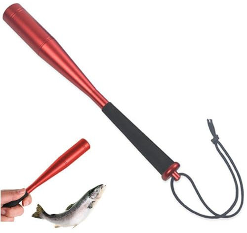Abbdbd Fishing Stick Hammer Whacker Aluminiumlegierung Fischereifledermaus Fischwerkzeug Killer Fledermaus Lanyard Fliegenfischfischung Festes Werkzeug