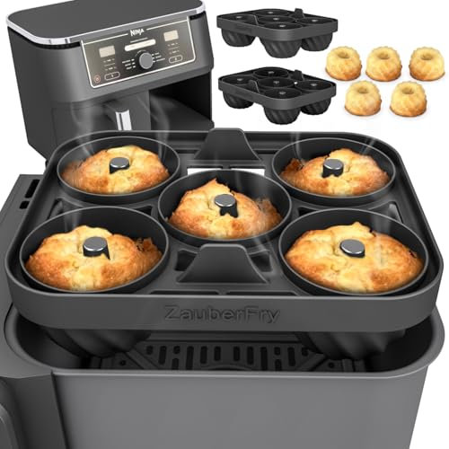 ZauberFry Mini moule à kouglof compatible avec Ninja AF400EU, AF451EU, AF500DE et SL400EU, friteuse à air chaud, accessoires, gâteaux, muffins, brownies