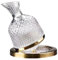 Nchdewui 360 Rotating Decanter, Wine Decanter, Wine Aerator, 1.5L Crystal Glass Tumbler Decanter Shelf, Wine Accessories, Unique Gift Idea (B)
