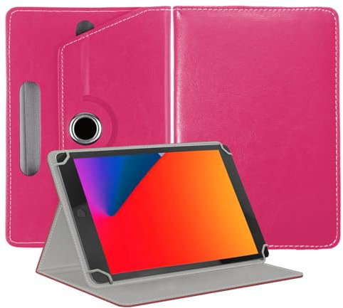 EKAM Universal Stand Folio Case Cover for All 7 Tablets, (Fire 7 tablet, Lenovo Tab M7 7 inch) Galaxy Tab E 7.0/ Tab A 7.0/ Oasis/Lenovo/RCA Voyager and More 6.5-7.5 inch Tablet (Pink)