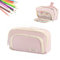 YIUWOD Trousse Triple Compartiment - Trousse Scolaire Rose - Trousse à Crayons - avec 3 Compartiments, Grande Capacité,Peut Contenir 100 BâTons,Adapté Aux GarçOns et Aux Filles(Rose)