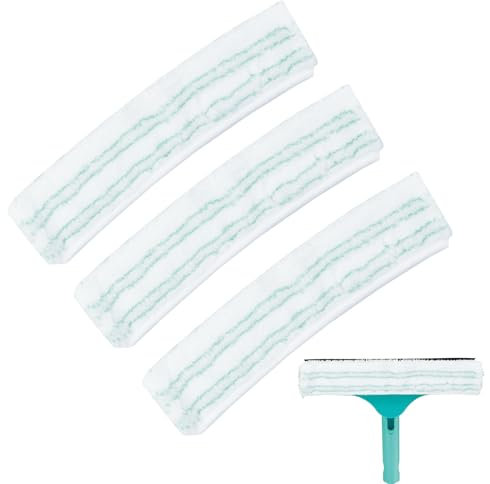 3 Stück Fensterwischer Ersatzbezug Kompatibel Mit Leifheit Window und Frame Cleaner L,27cm Breite für Streifenfreie Fensterreinigung, Langlebig und Maschinenwaschbar